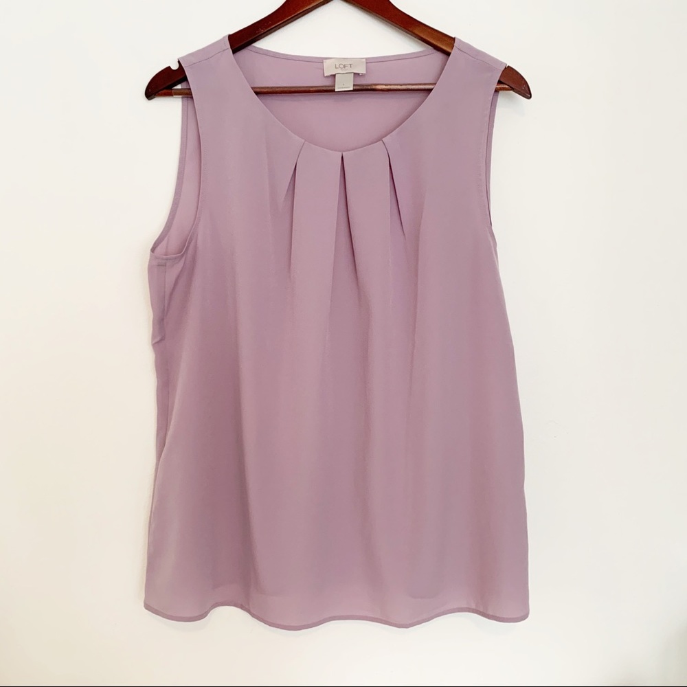 Loft Outlet Lavender Sleeveless Blouse